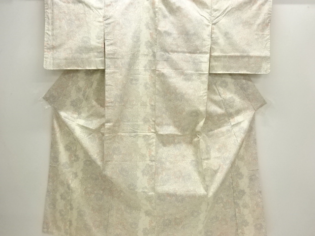 JAPANESE KIMONO / UNUSED NISHIJIN DENSHO TSUMUGI / WOVEN GRAPE 